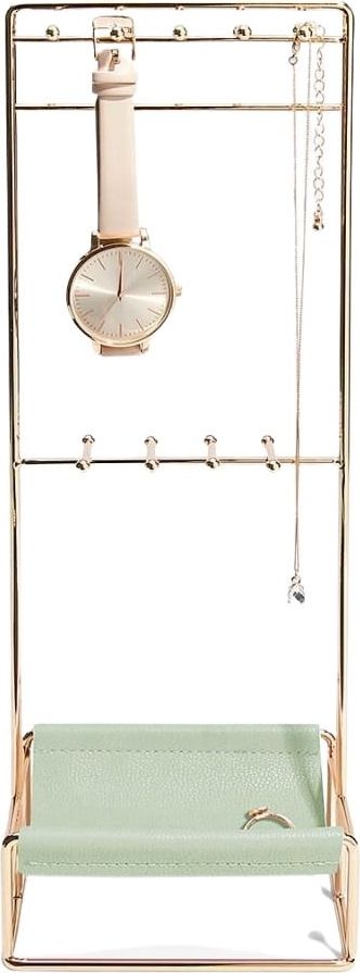 Stojak na biżuterię Stackers Scoop zielono-złoty