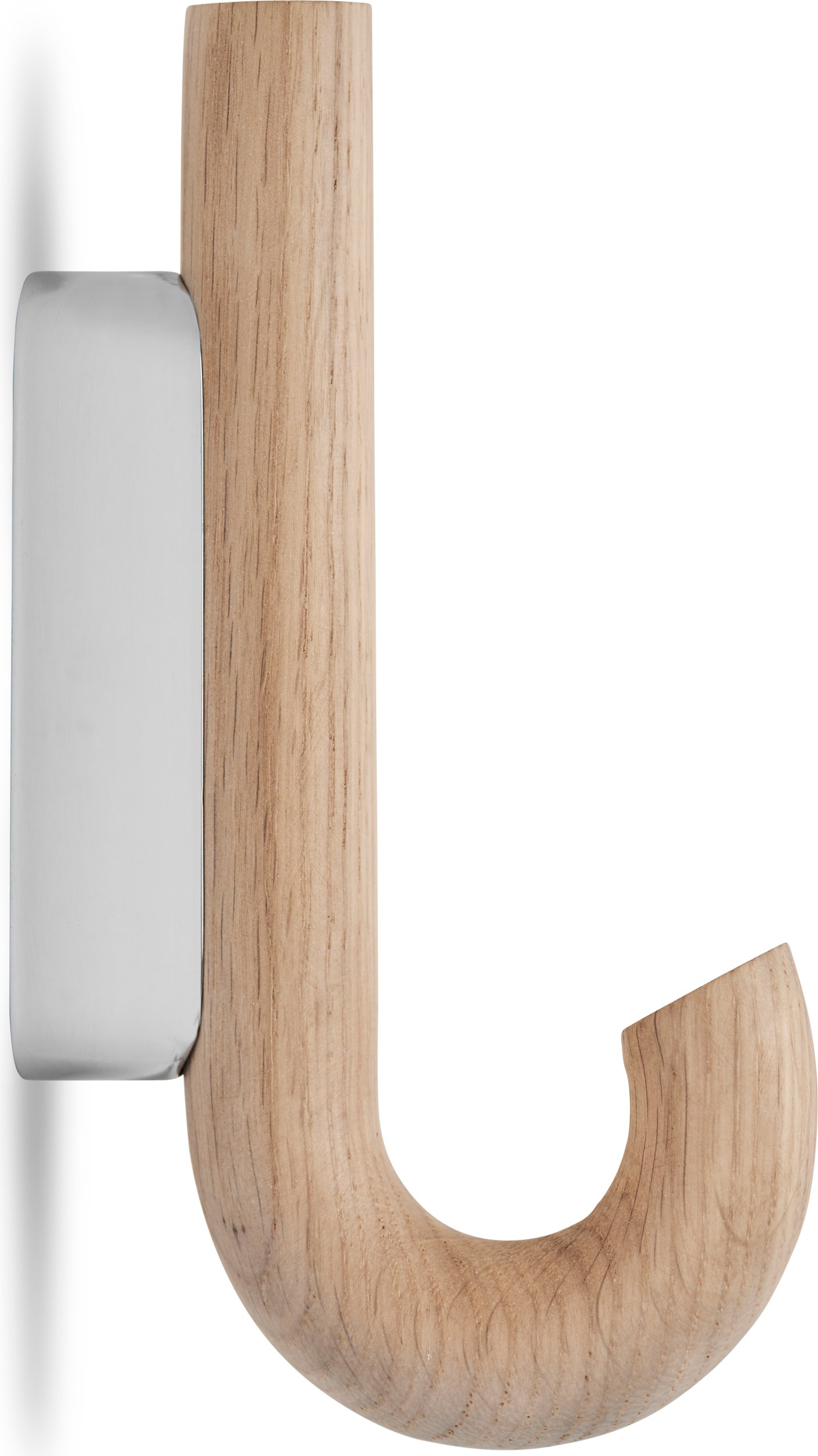 Haczyk ścienny Gejst 13,3 cm chrom jasny dąb