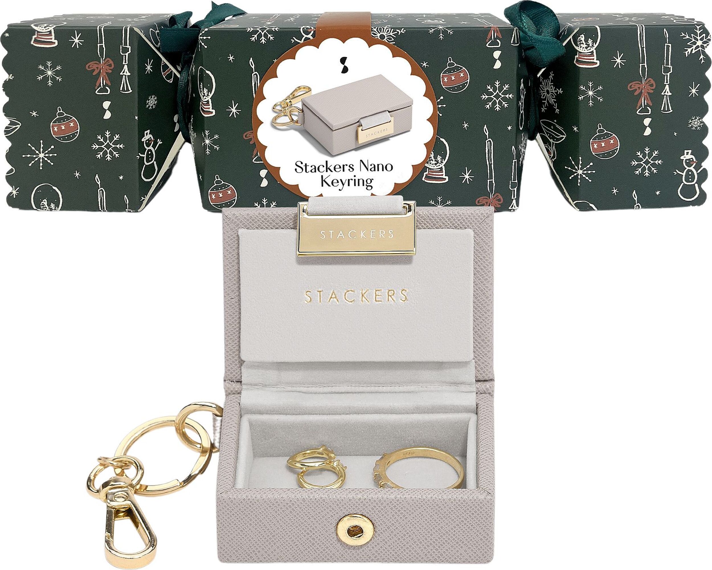 Brelok do kluczy Stackers Nano in Cracker taupe w opakowaniu prezentowym