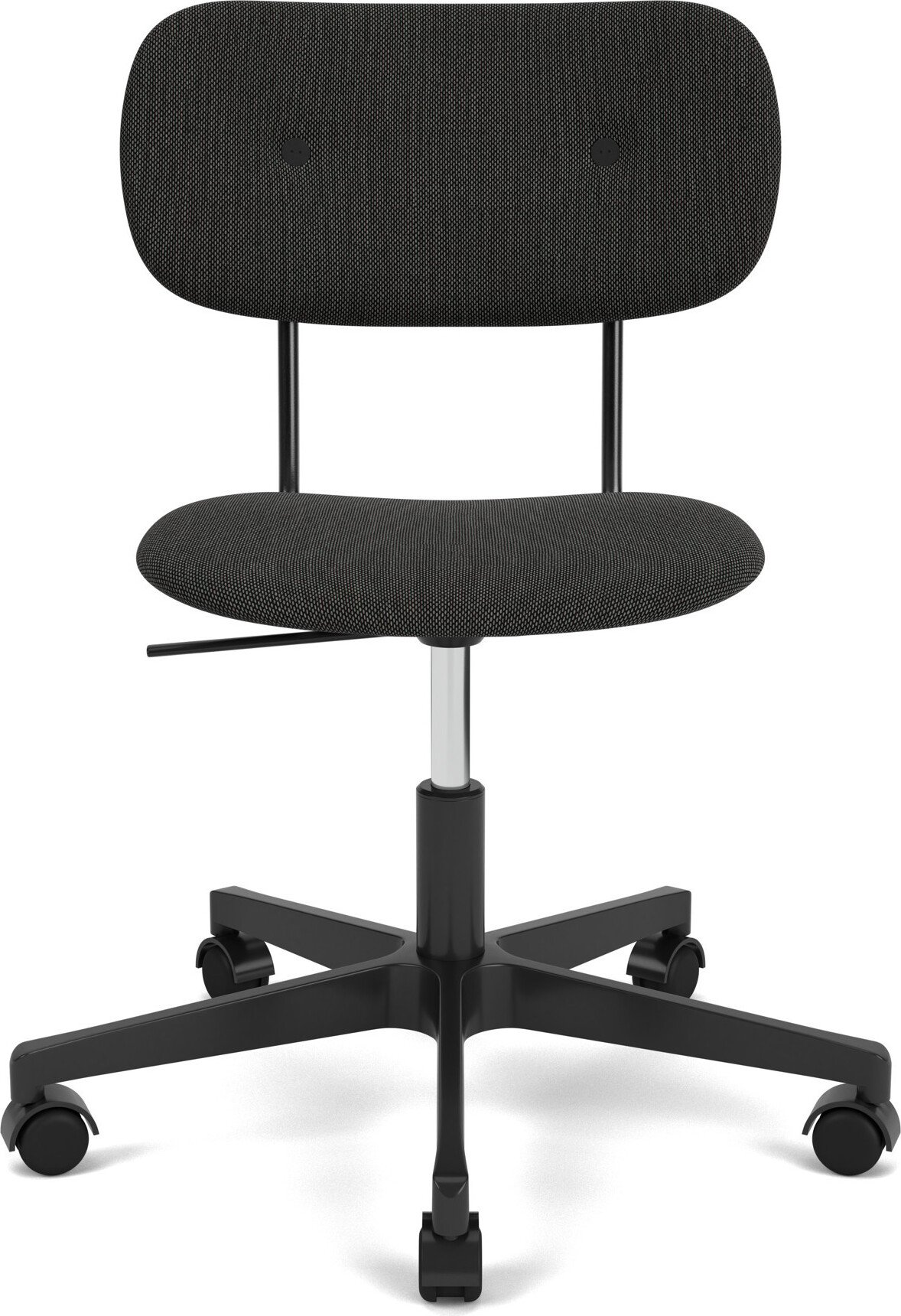 Krzesło obrotowe Co czarne tapicerowane na czarnych nogach