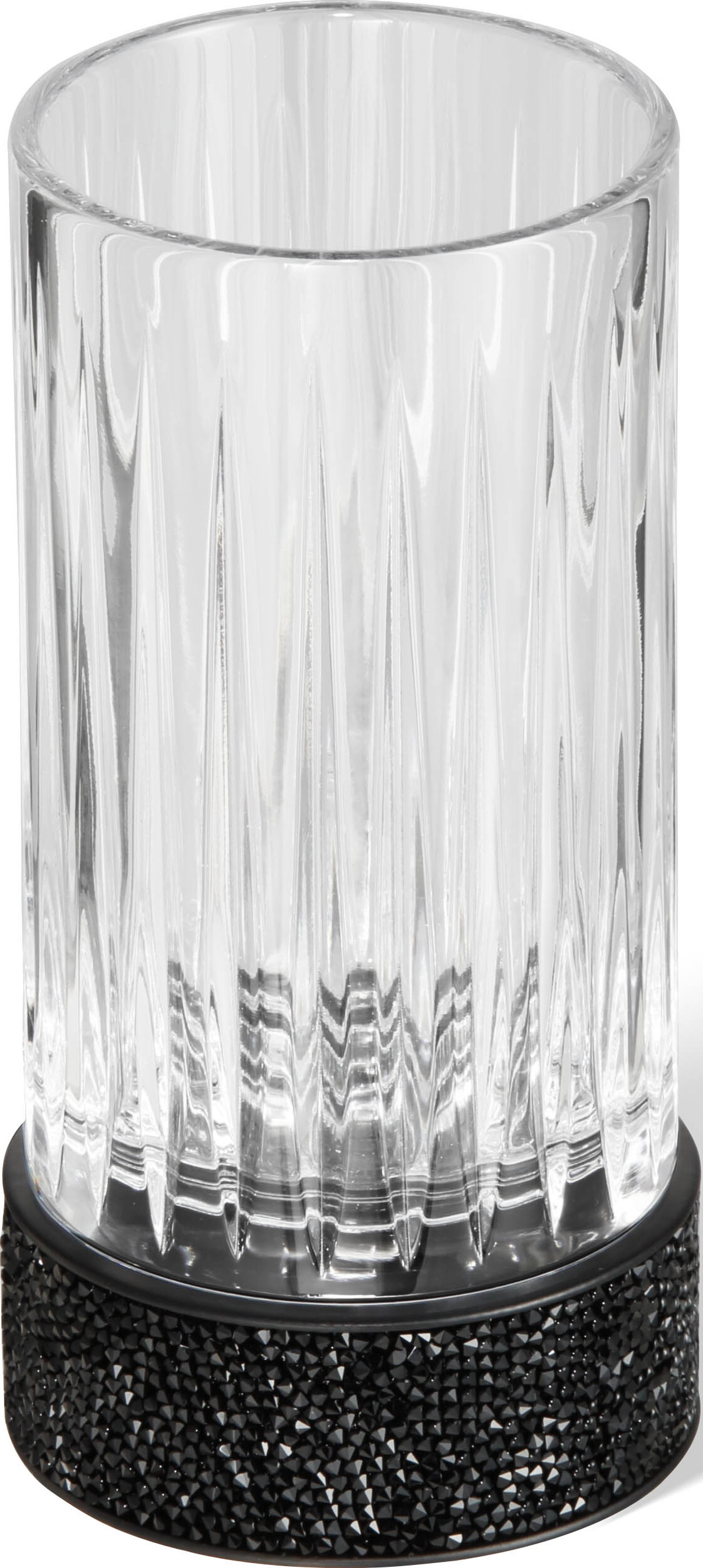 Kubek na szczoteczki do zębów Rocks karbowany czarny mat