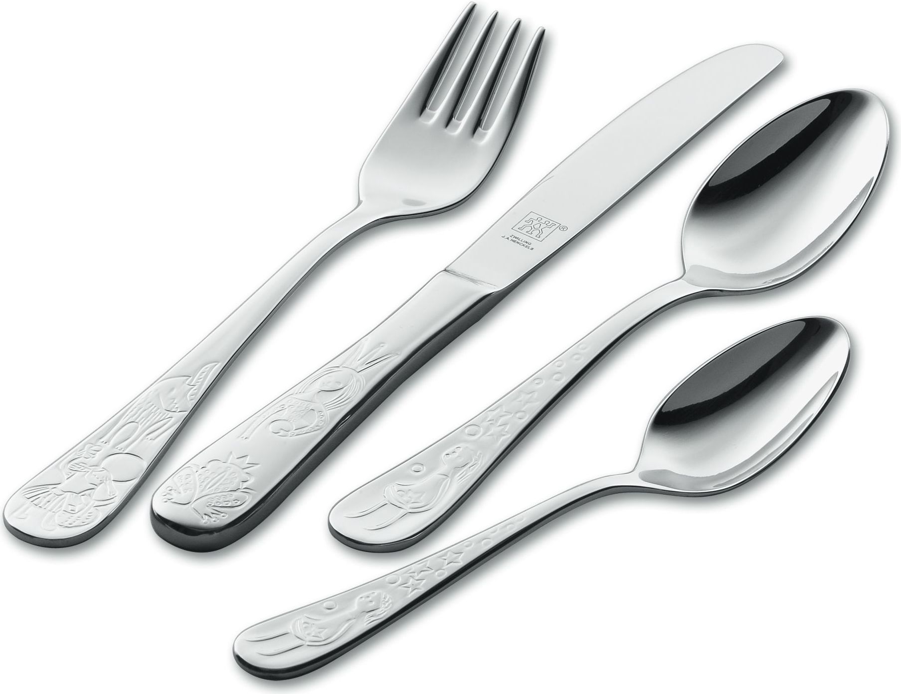 Sztućce dla dzieci Zwilling Kids Baśnie braci Grimm 4 el.