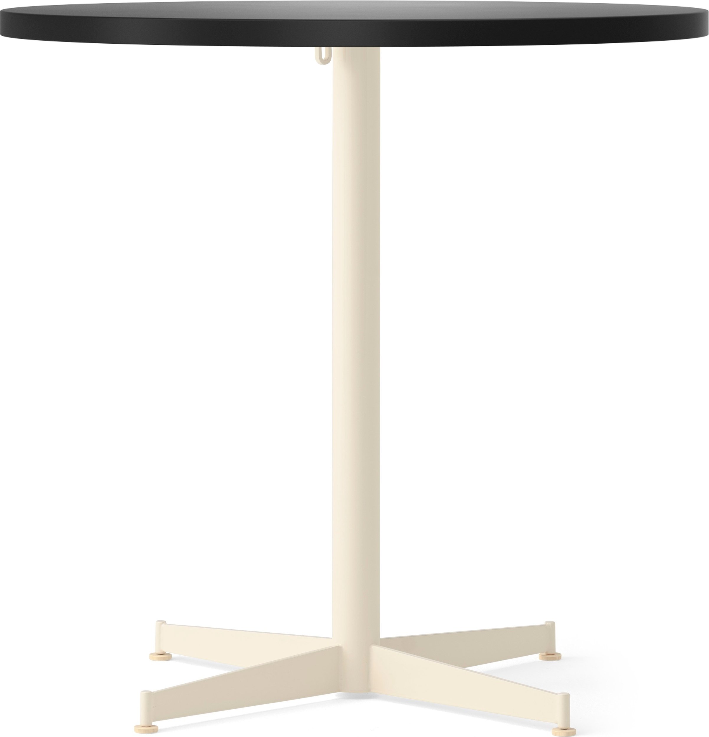 Stół z kremową podstawą Nook Star Base Linoleum 80 cm czarny