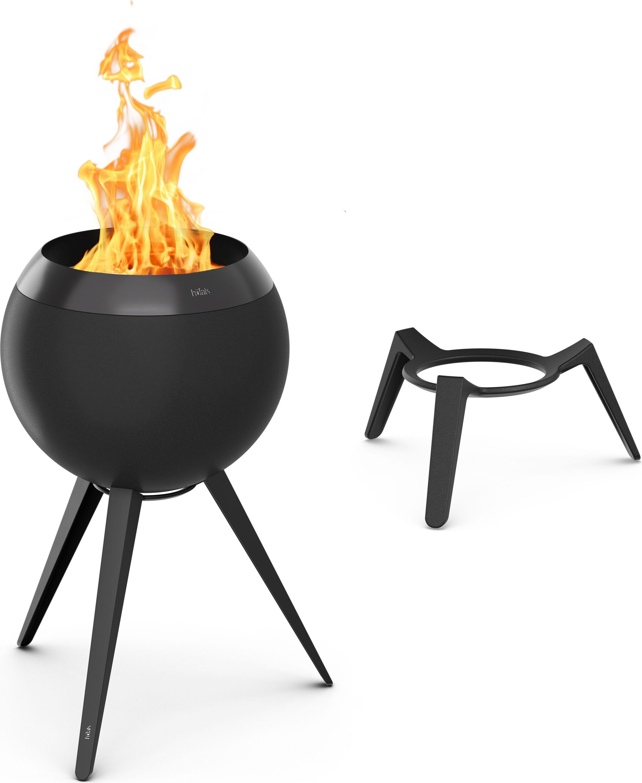 Palenisko Moon czarne z podstawą niską i wysoką