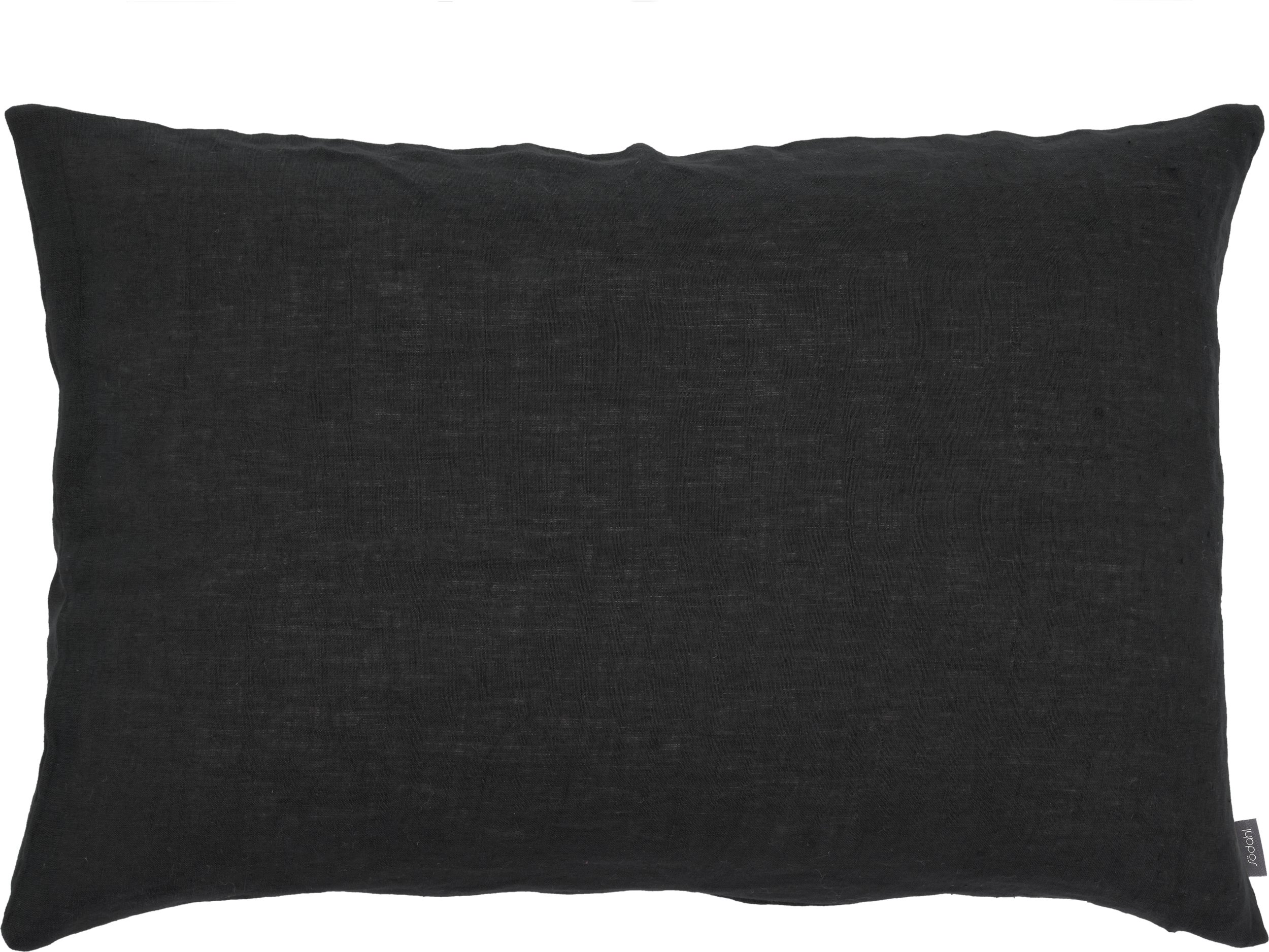 Poduszka dekoracyjna Linen 40 x 60 cm czarna