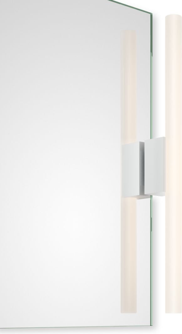 Lampa nad lustro Omega Clip On biały mat