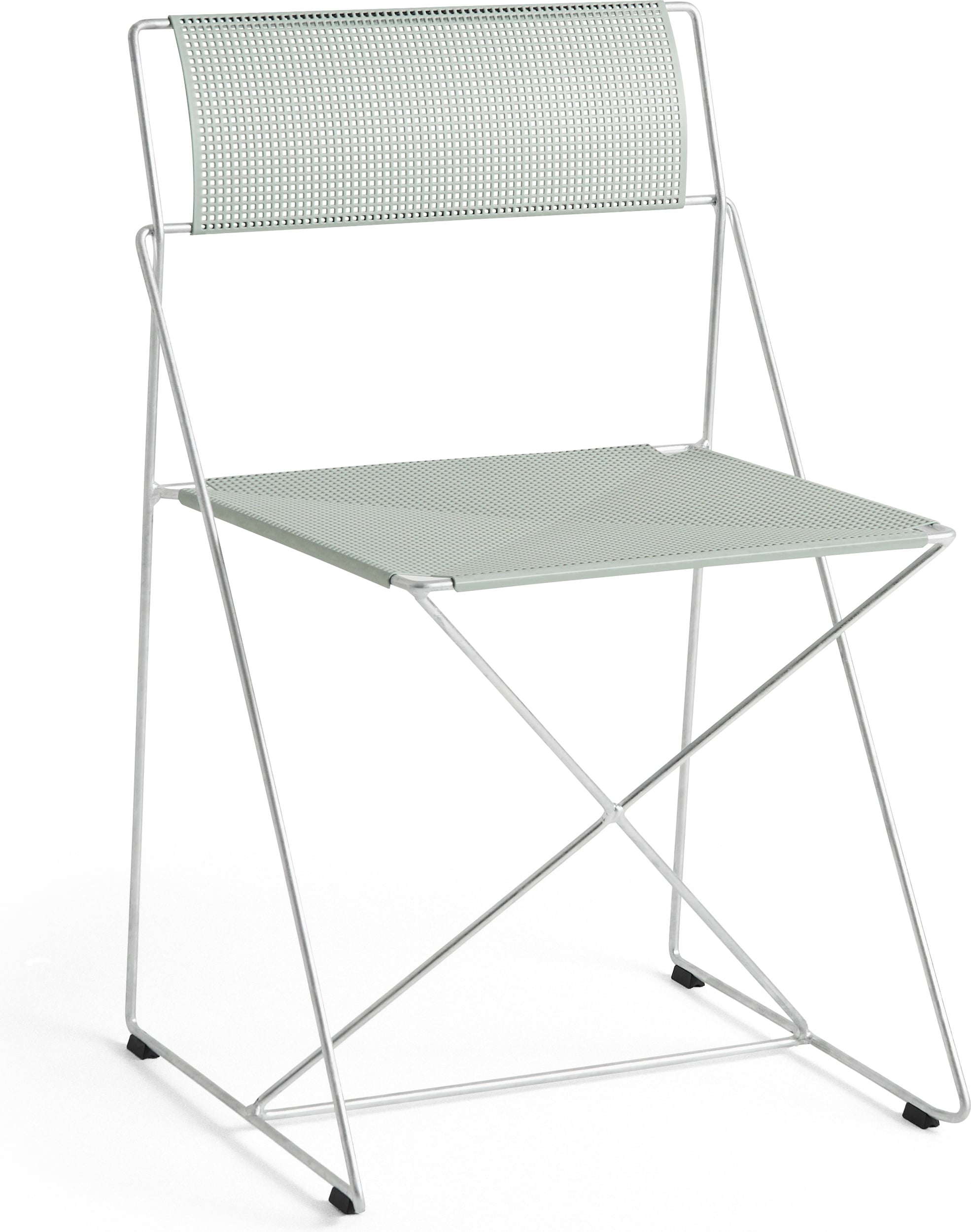 Krzesło składane X-Line Hot Galvanised Base 2.0 pastelowa zieleń