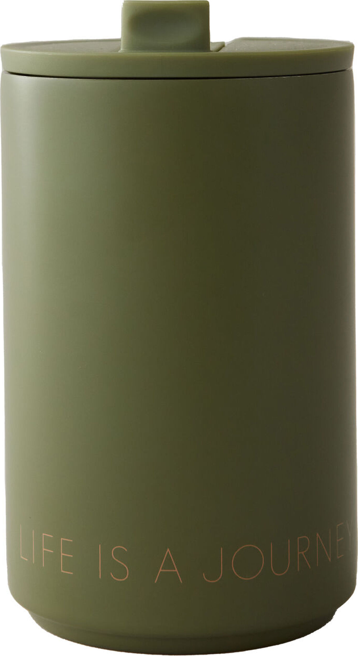 Kubek termiczny Design Letters Life is a Journey leśna zieleń