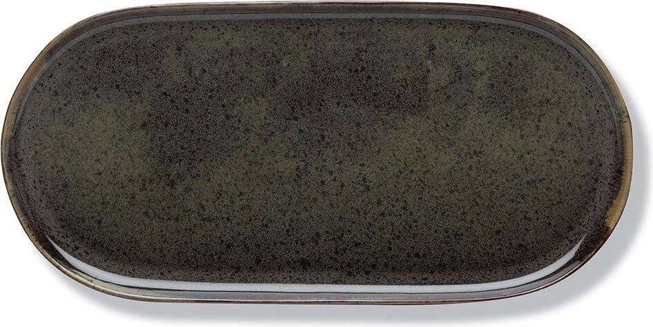 Półmiski owalne Surface 35,5 cm czarno-szare 4 szt.