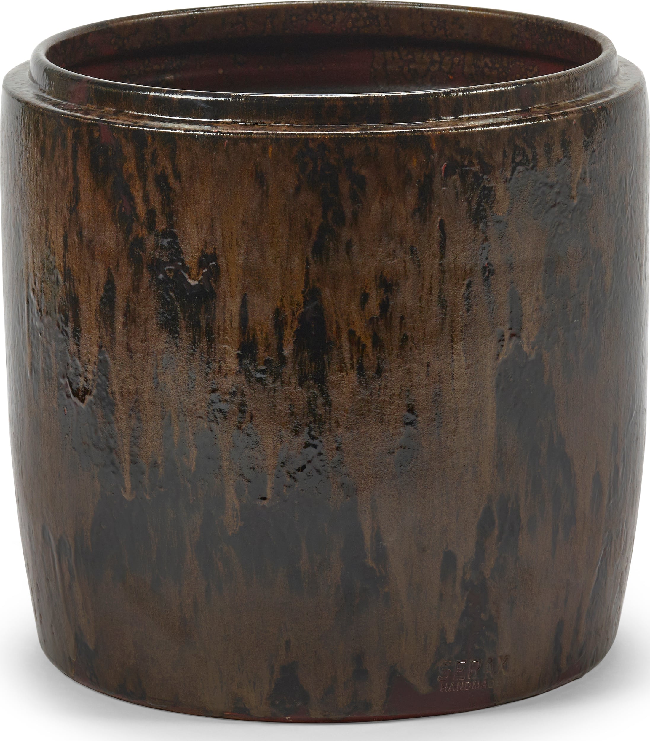 Osłonka na doniczkę Mystique 30 cm ciemnobrązowa