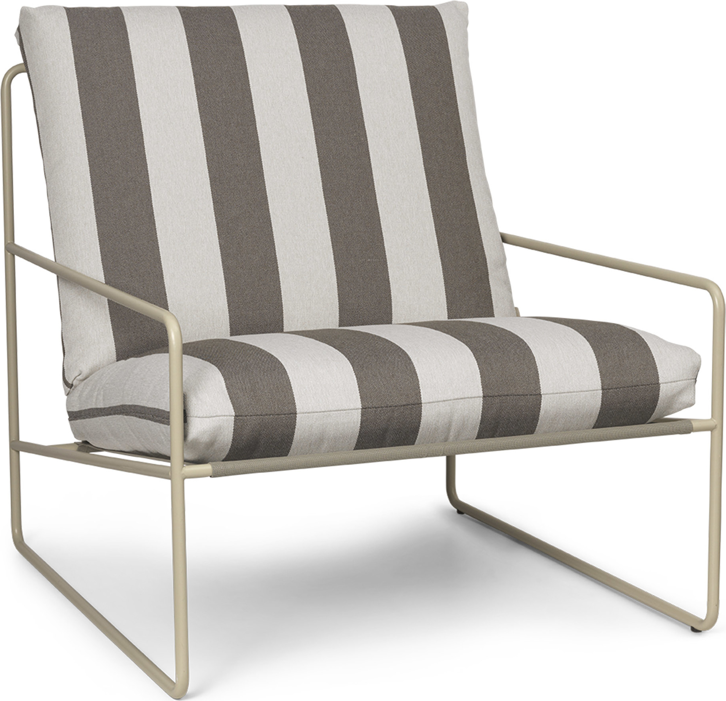 Fotel ogrodowy Desert Stripe z beżową ramą