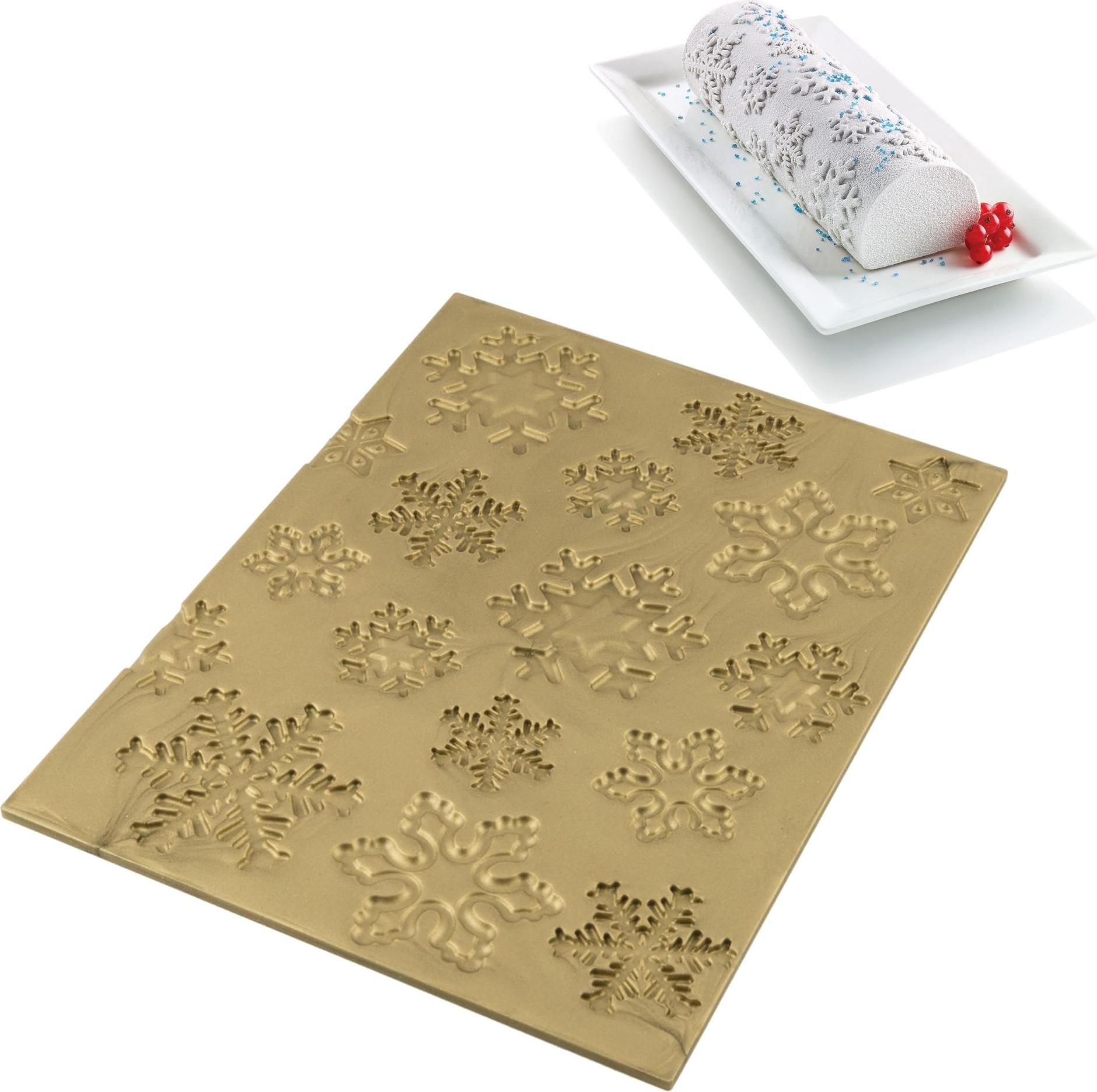 Mata strukturalna do dekoracji ciasta Frozen Buche silikonowa