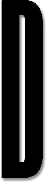 Litera Design Letters D 8 cm czarna akrylowa