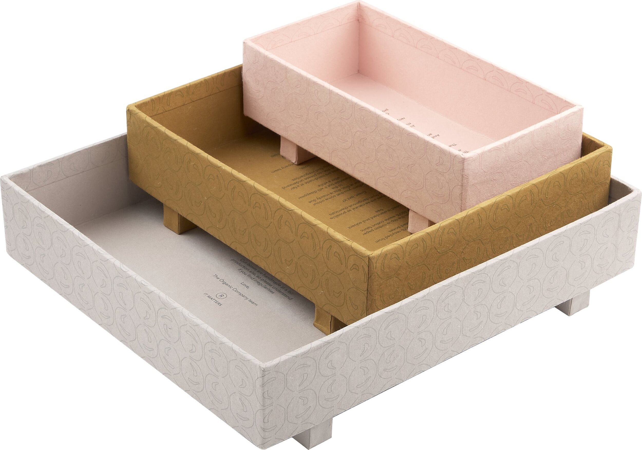 Organizery Totoru beżowo-różowe 3 szt.