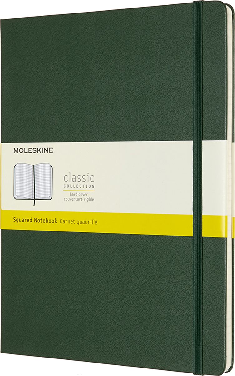 Notes w kratkę Moleskine Classic XL 192 strony zieleń leśna twarda oprawa