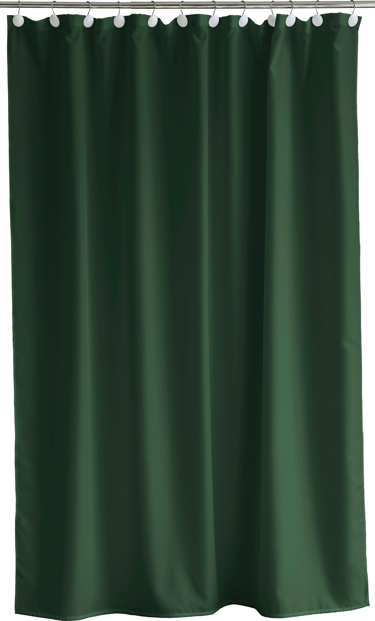 Zasłona prysznicowa Comfort 180 x 200 cm butelkowa zieleń z recyklingu