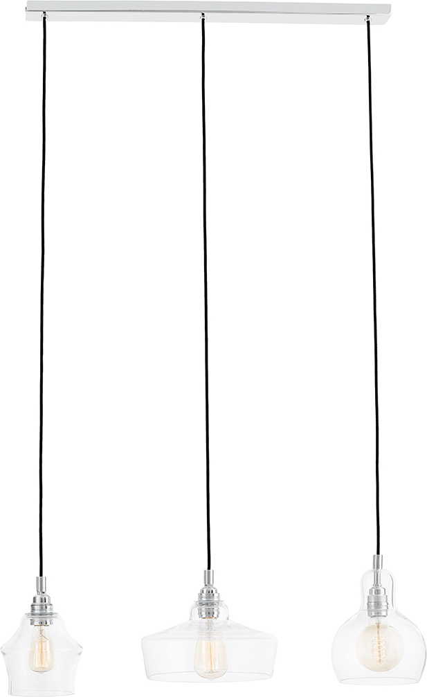 Lampa wisząca Longis 3 listwa chrom