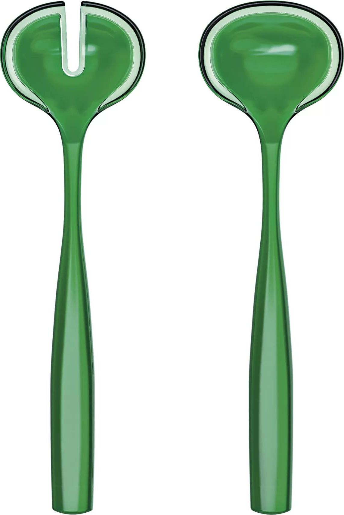 Łyżki do sałaty Dolcevita szmaragdowe z recyklingu 2 szt.
