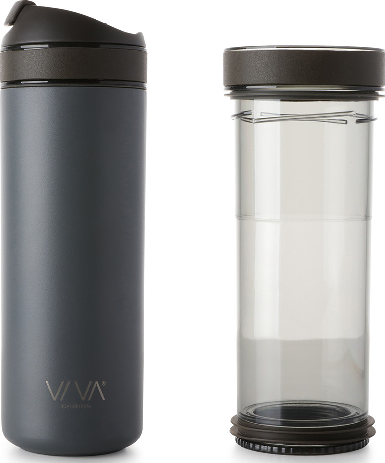 Kubek termiczny Recharge Anytime ciemnoszary z zaparzaczem