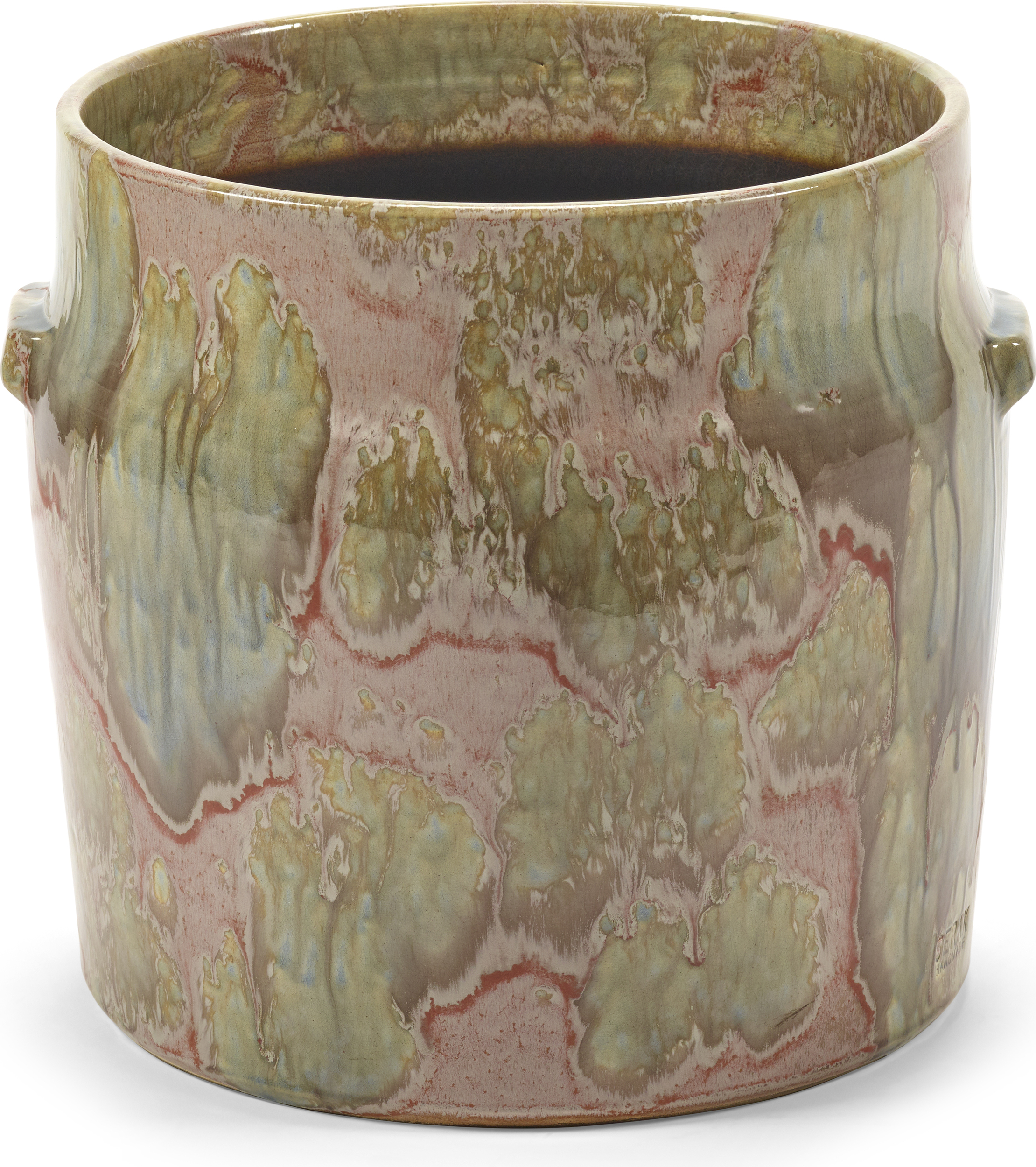 Osłonka na doniczkę Mystique 35 cm zielono-czerwona