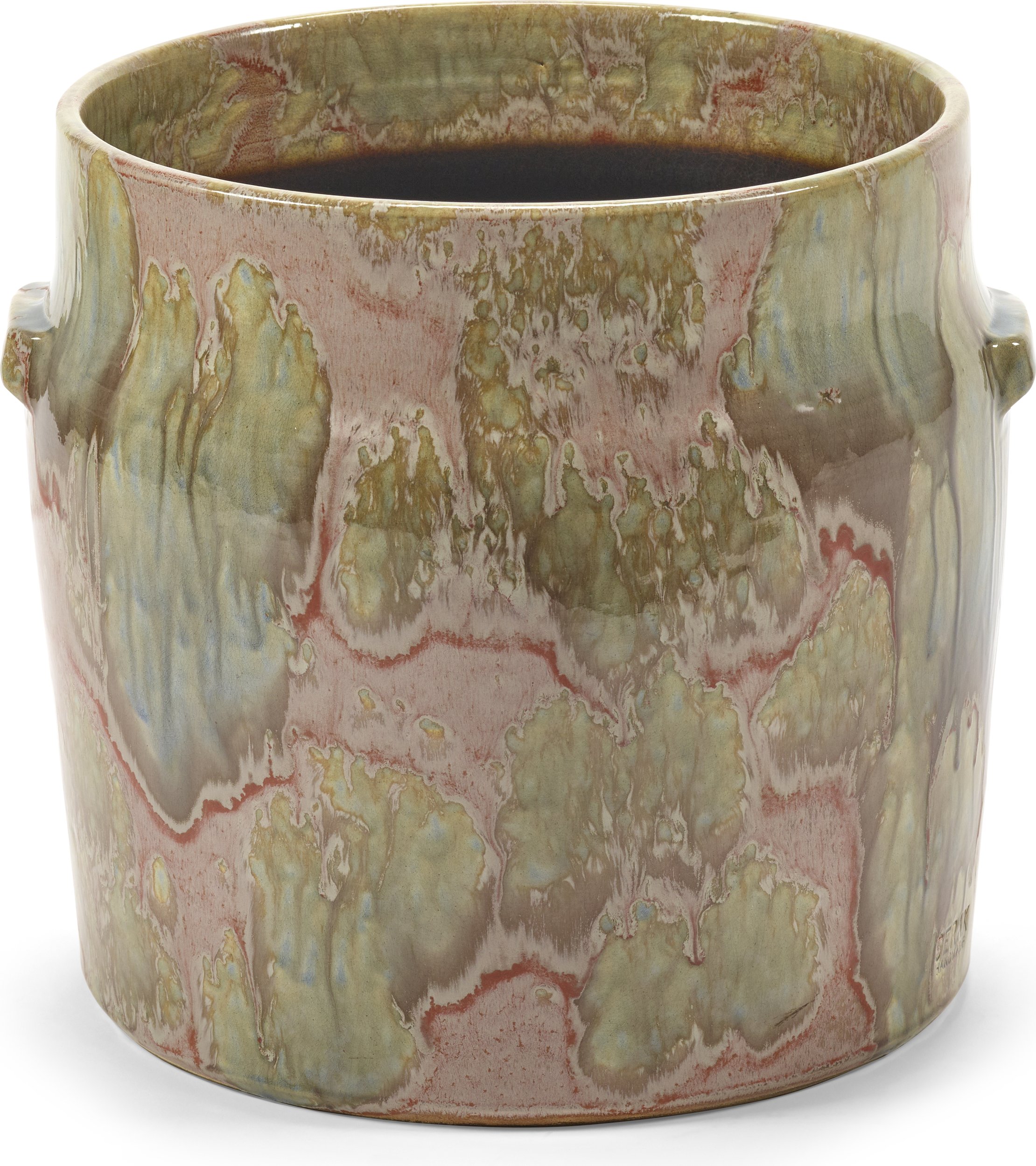 Osłonka na doniczkę Mystique 35 cm zielono-czerwona