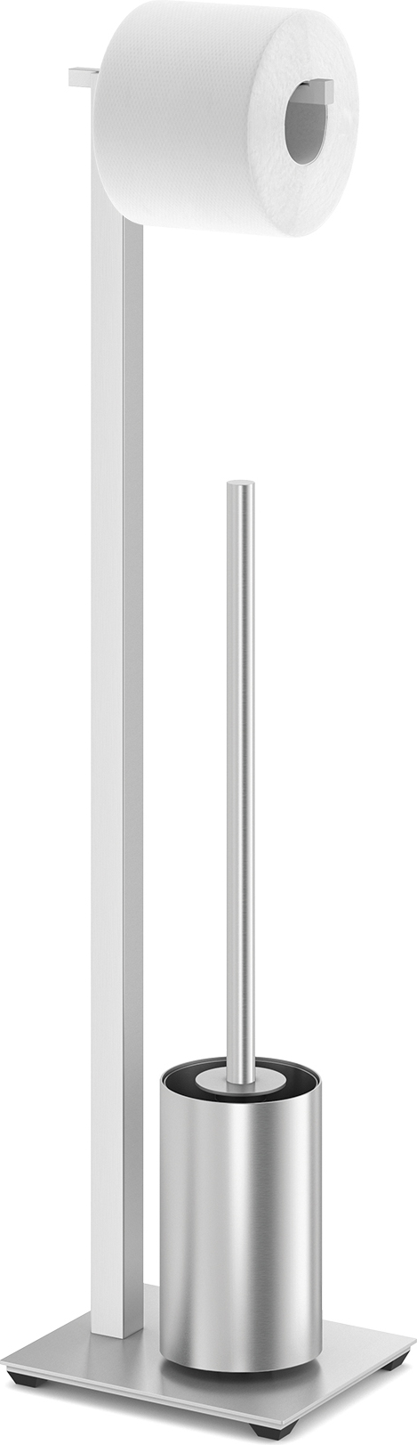 Szczotka do WC z uchwytem na papier Carvo stal matowa