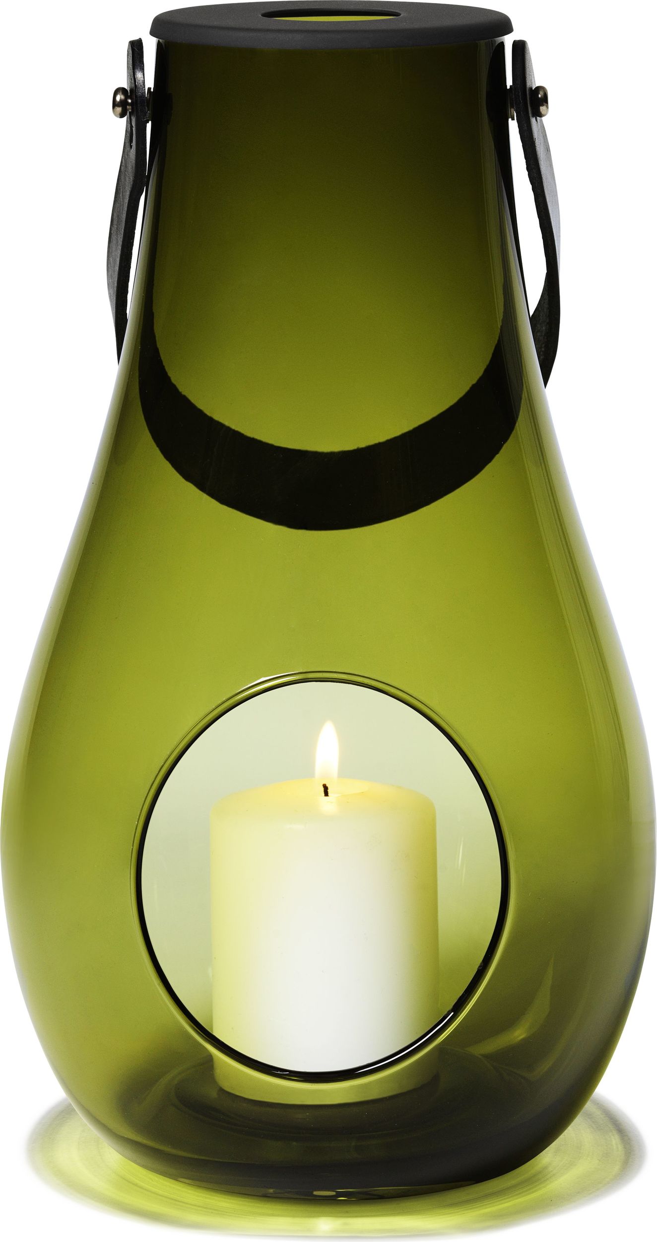 Lampion Design With Light 29 cm oliwkowy