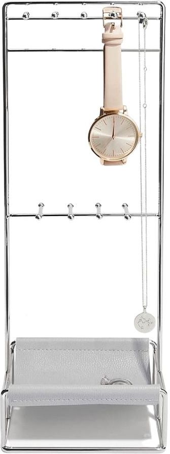 Stojak na biżuterię Stackers Scoop szaro-srebrny