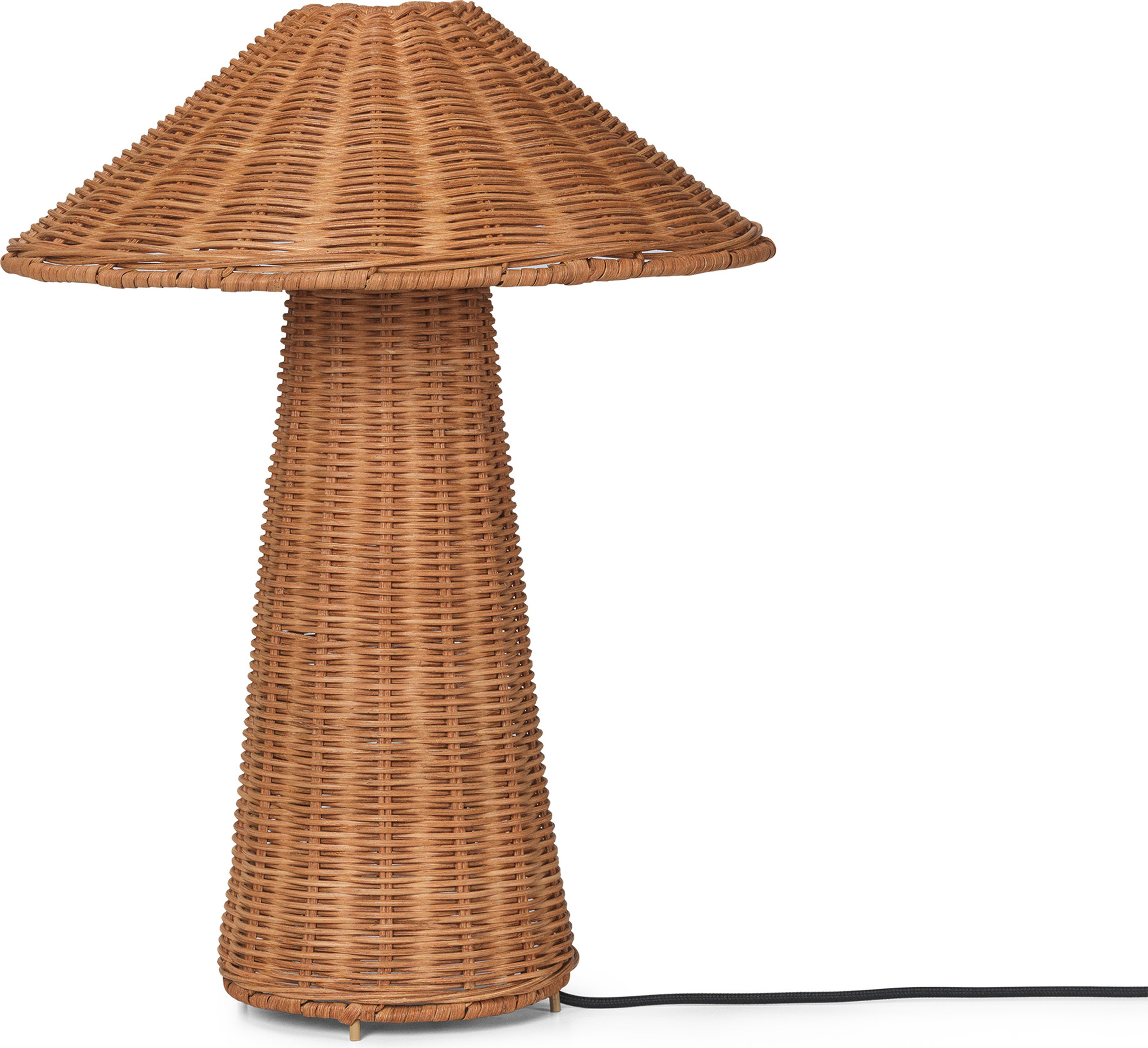 Lampa stołowa Dou rattanowa