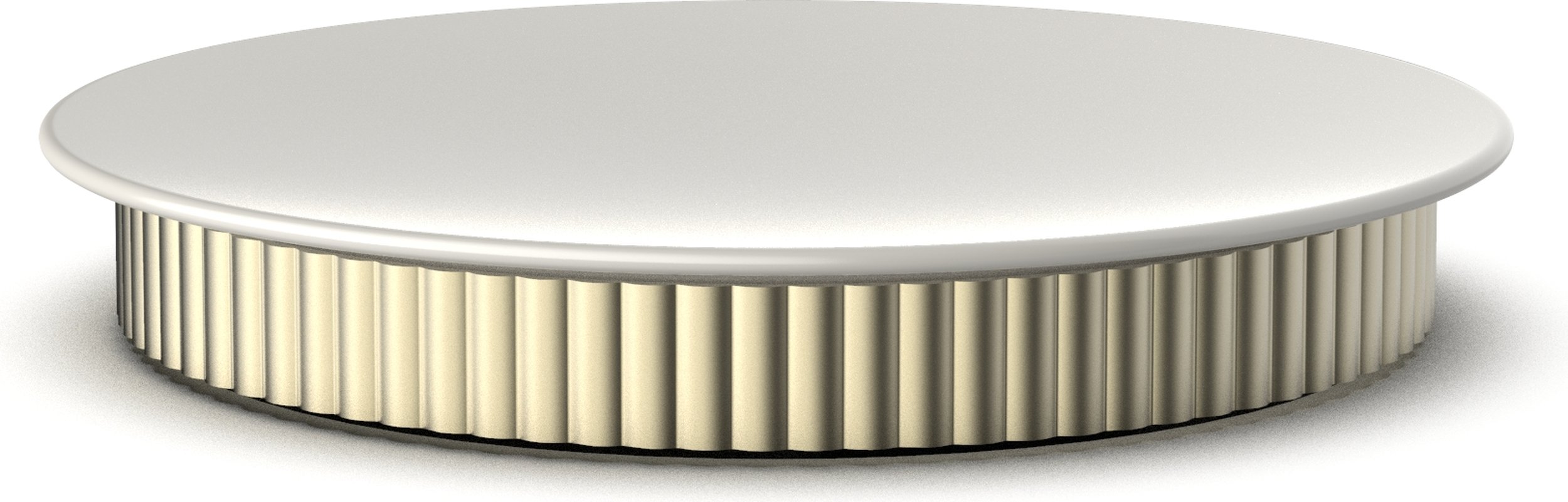 Taca łazienkowa Of Line 18 cm kremowa ze złotą podstawą