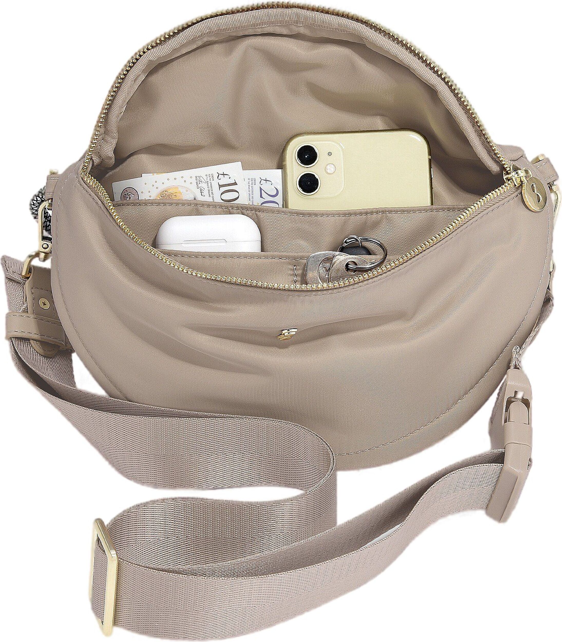 Saszetka Stackers beżowoszara nylonowa