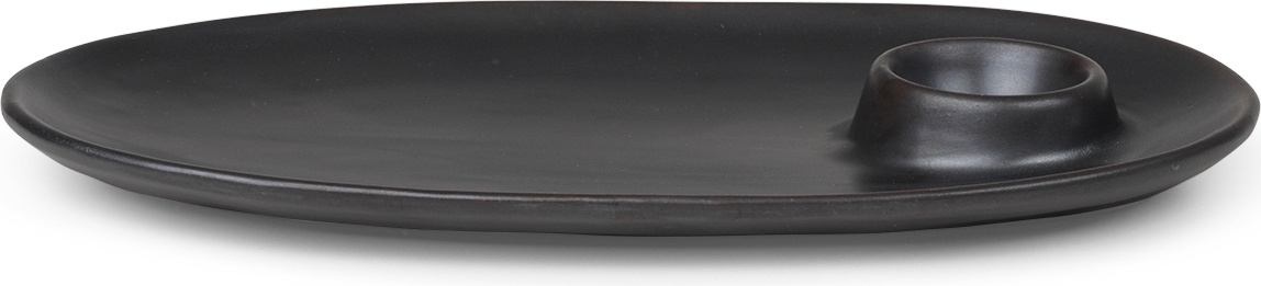 Talerz śniadaniowy Flow czarny