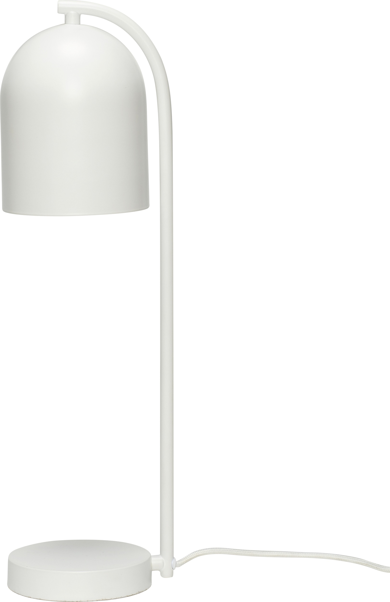 Lampa stołowa Hübsch 50 cm biała metalowa