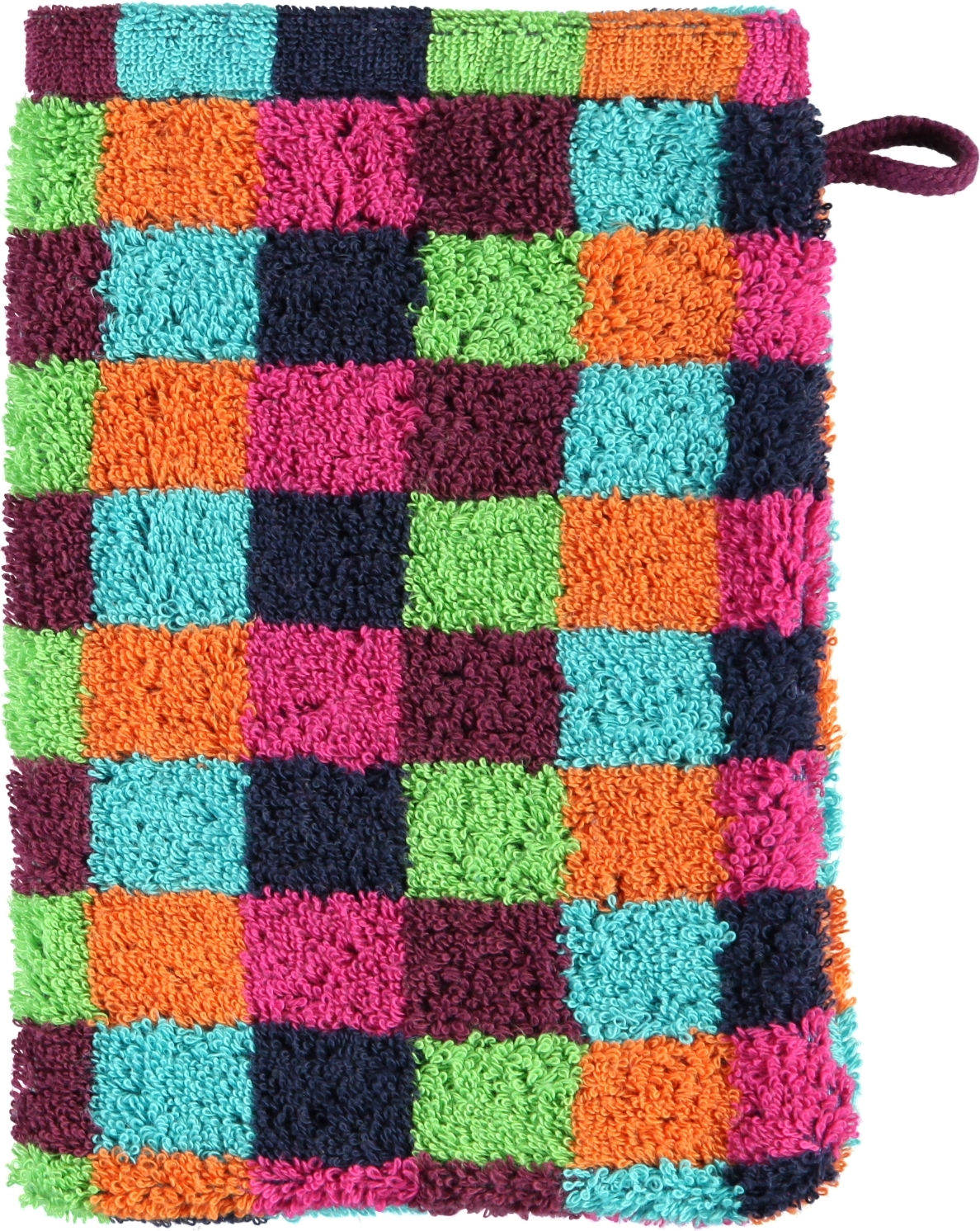 Rękawica kąpielowa Cube 16 x 22 cm kolorowa ciemna