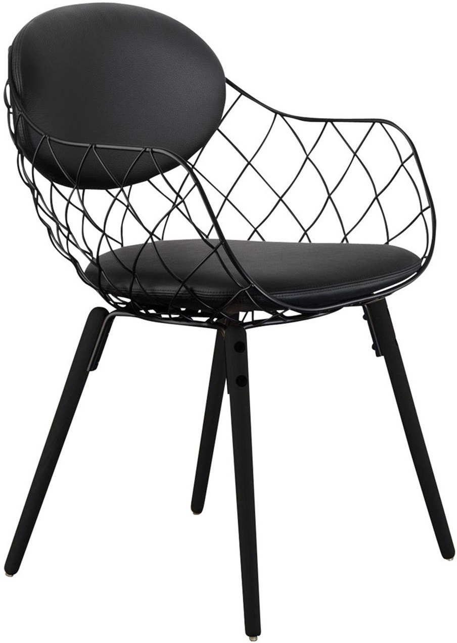 Krzesło Pina czarne, materiał Steelcut 2, nogi czarne