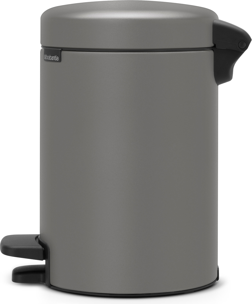 Kosz na śmieci pedałowy NewIcon 3 l mineral concrete grey