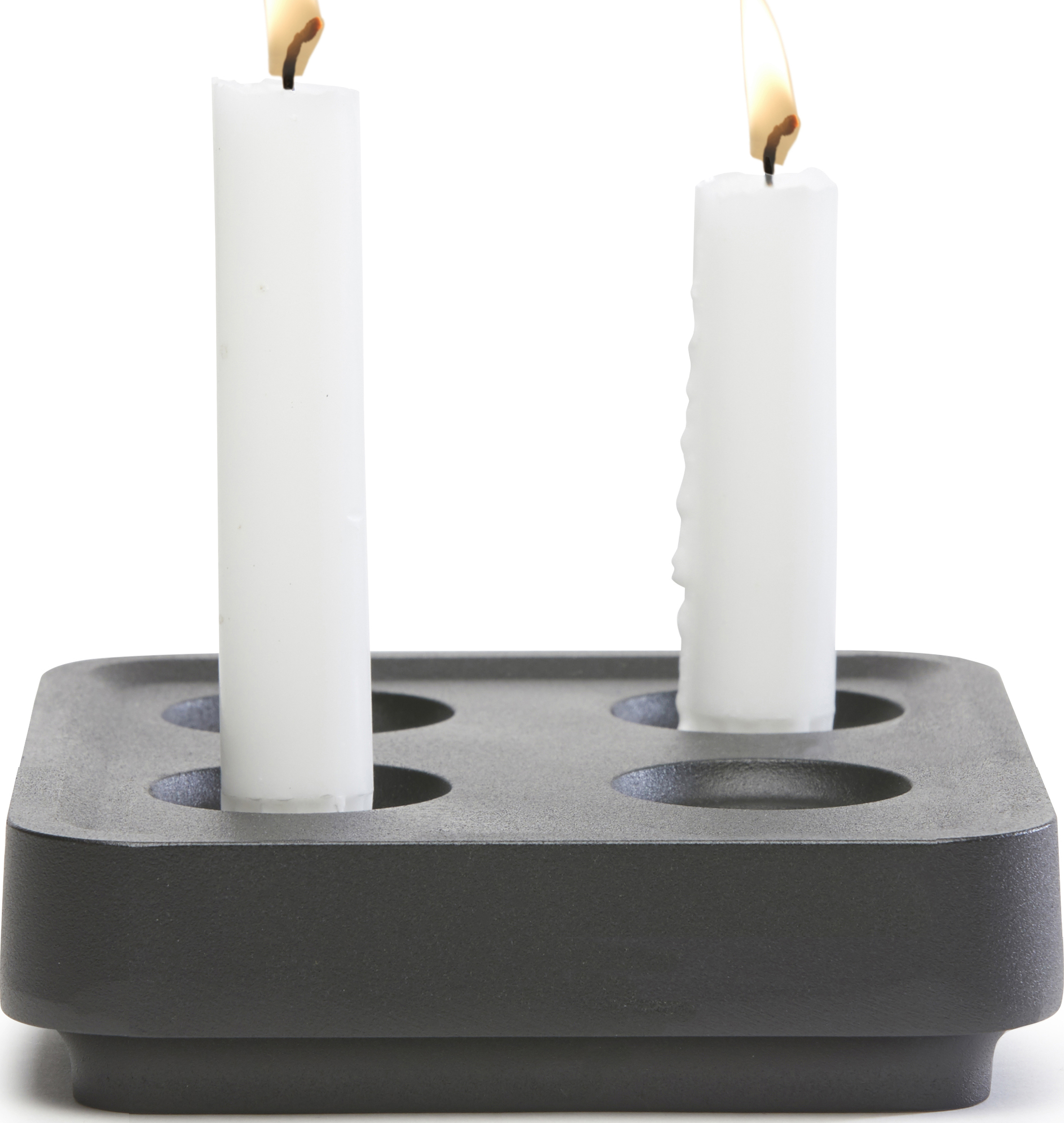 Świecznik Stumpastaken Fyran czarne aluminium