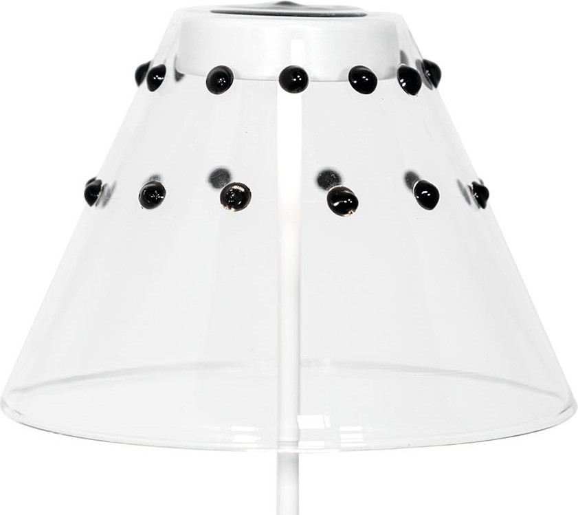 Abażur do lampy Swap w kropki czarny szklany