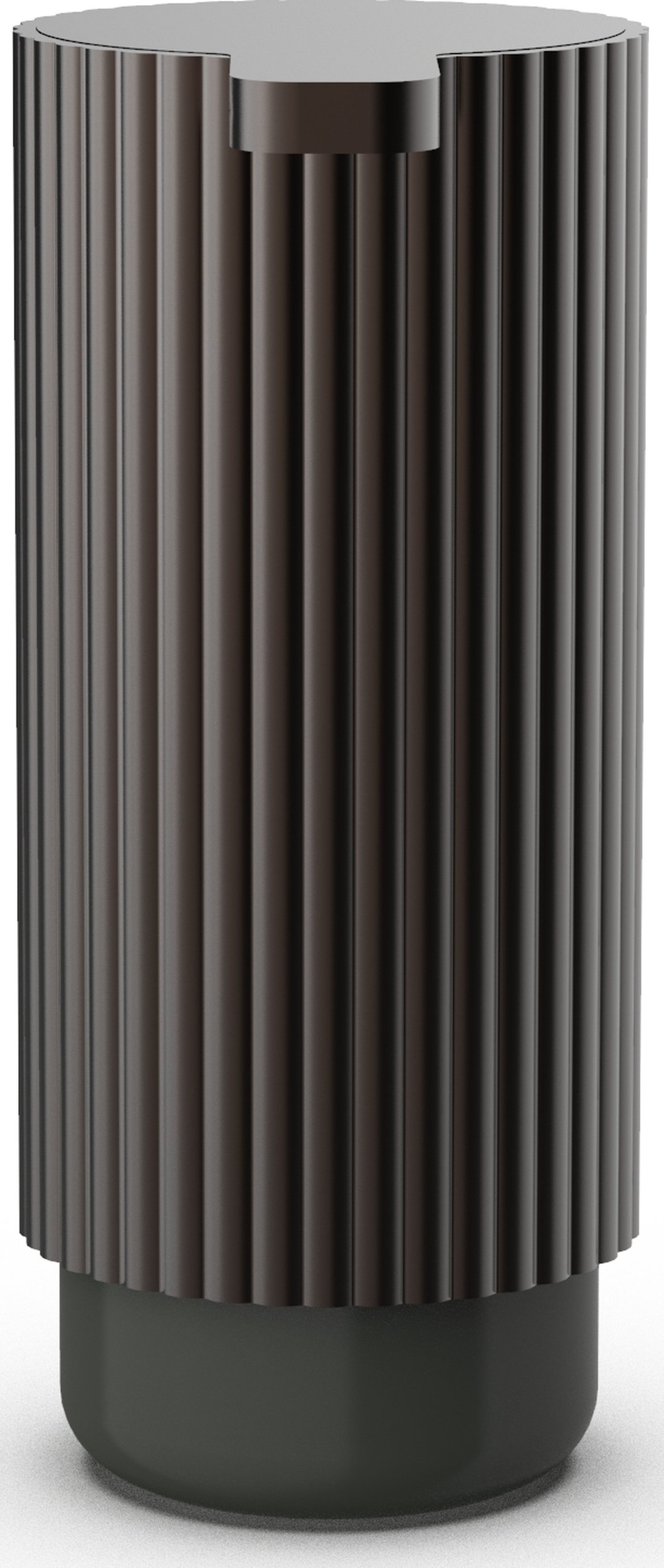 Dozownik do mydła Of Line brązowy z czarną podstawą