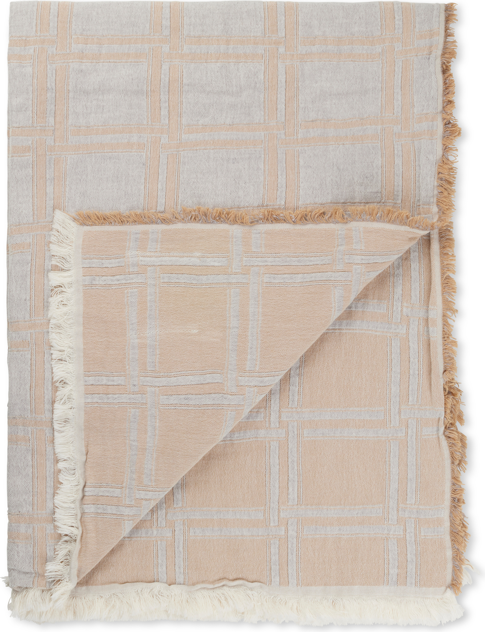 Koc Dahlia 130 x 180 cm szaro-beżowy