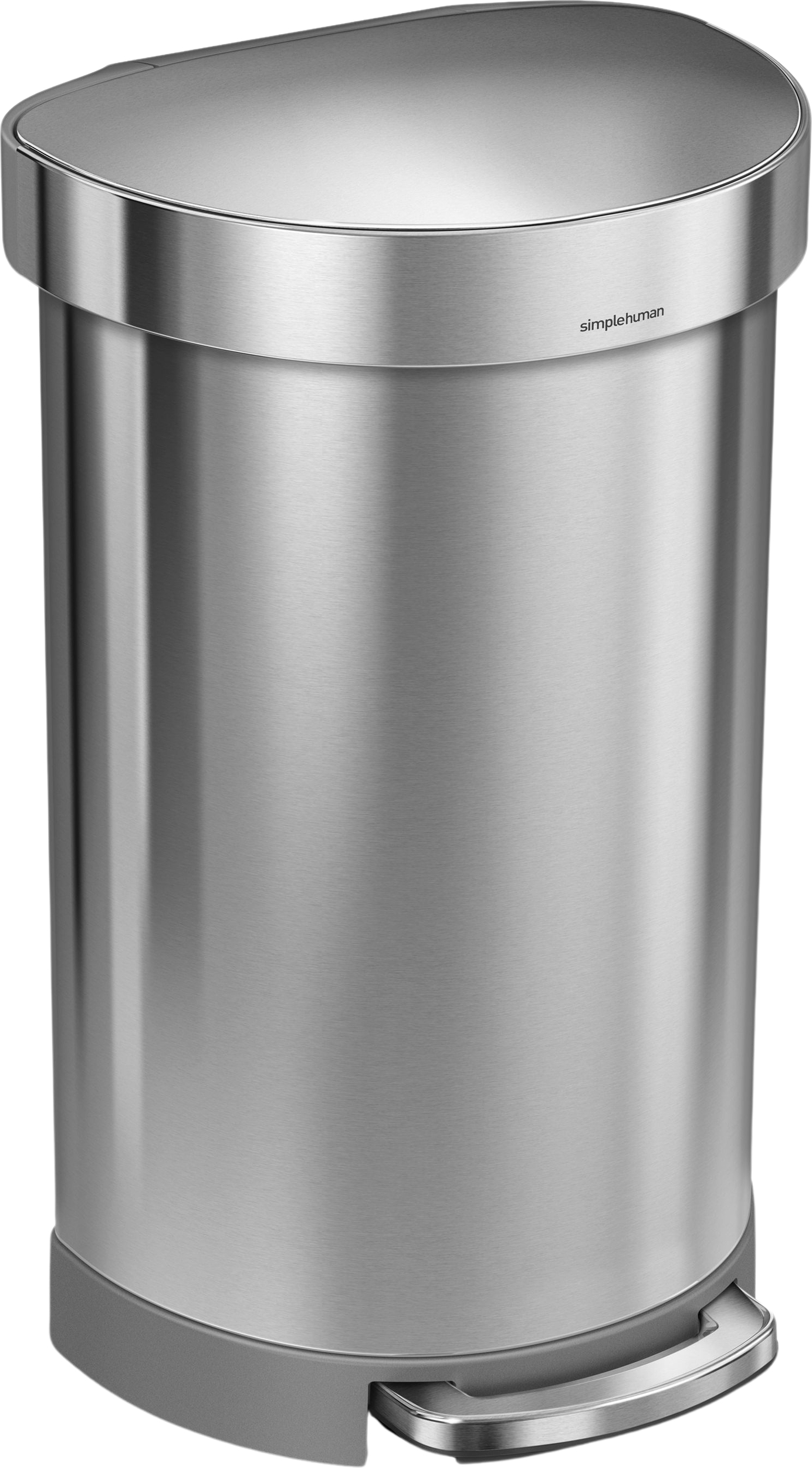 Kosz na śmieci pedałowy Simplehuman półokrągły 45 l stal szczotkowana