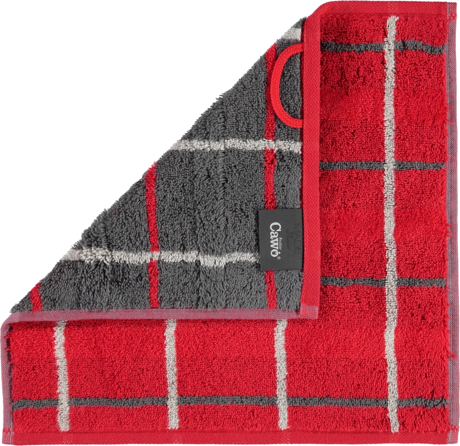 Ręcznik Square w romby 30 x 30 cm czerwony