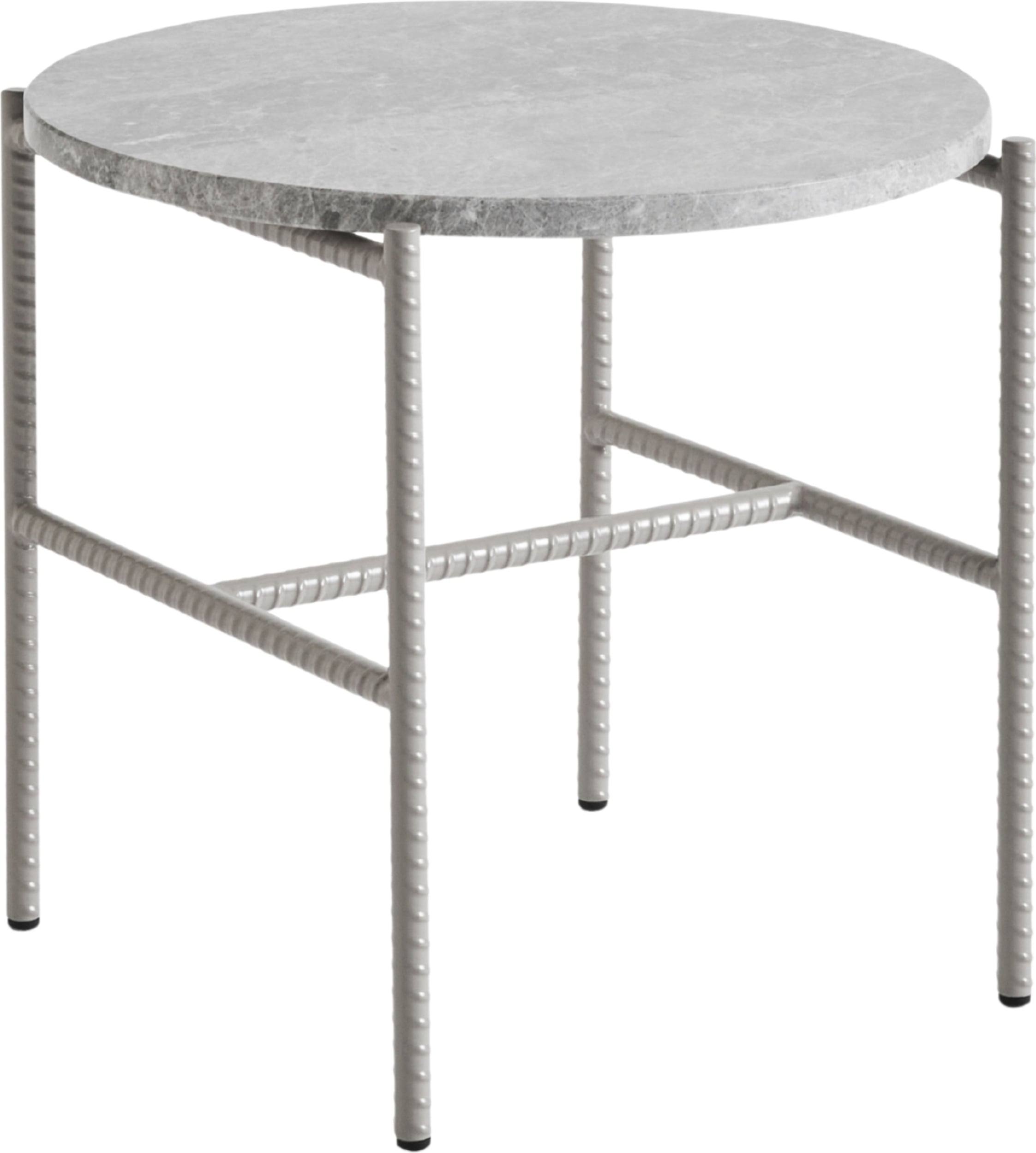 Stolik boczny Rebar okrągły 45 x 40,5 cm szary marmur