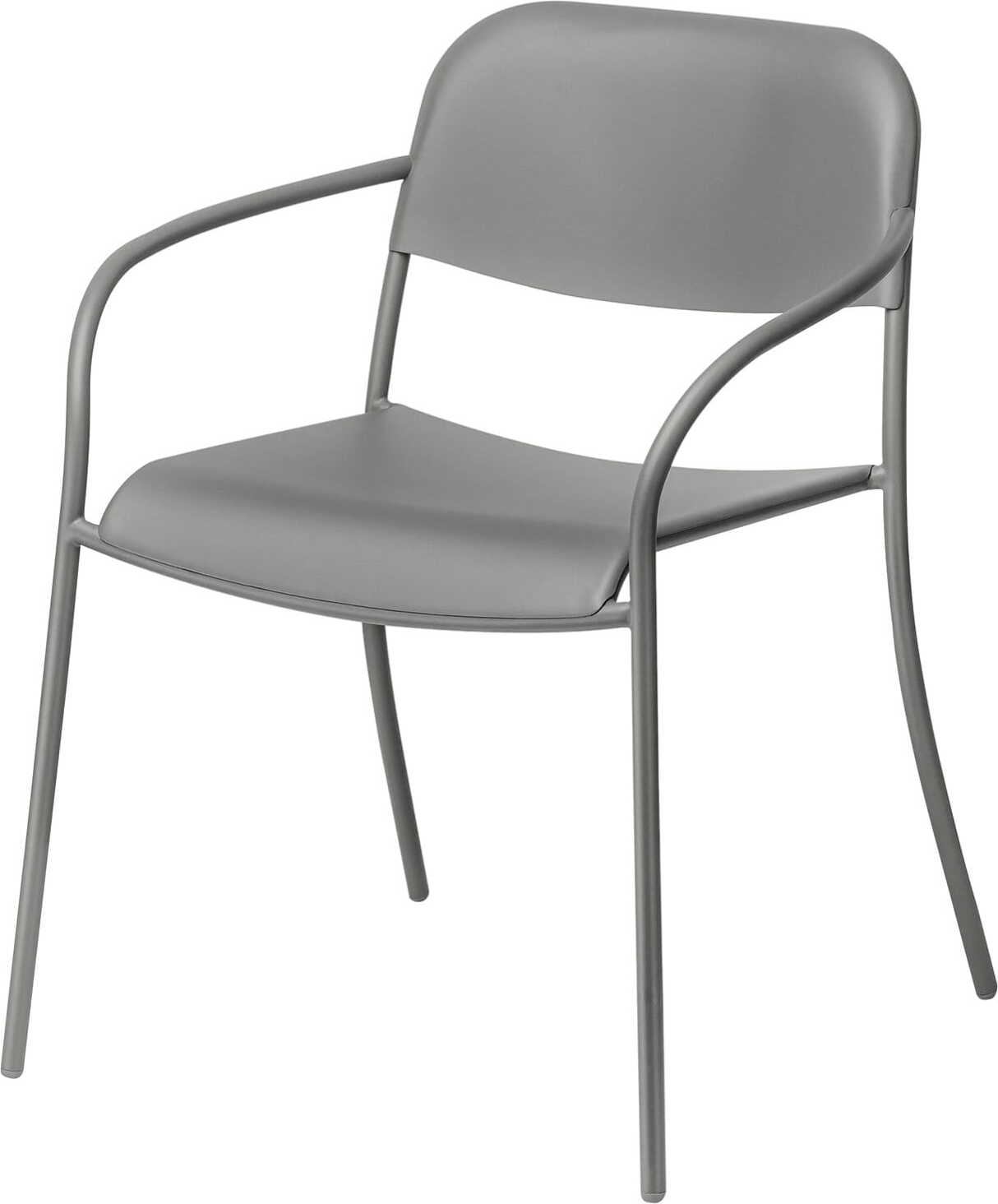 Krzesło ogrodowe Yua ciemnoszare z podłokietnikami