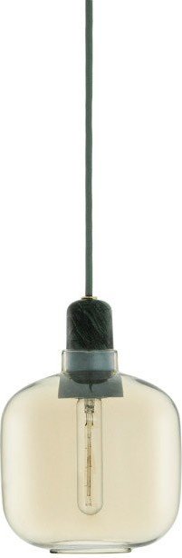 Lampa wisząca Amp okrągła złotozielony