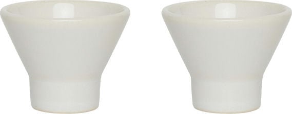 Kieliszki do jajek Yuka złamana biel 2 szt.