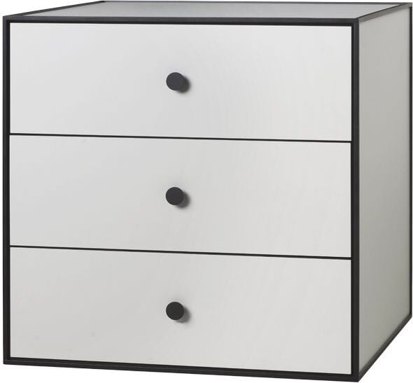 Szafka Frame 49 jasnoszara z 3 szufladami