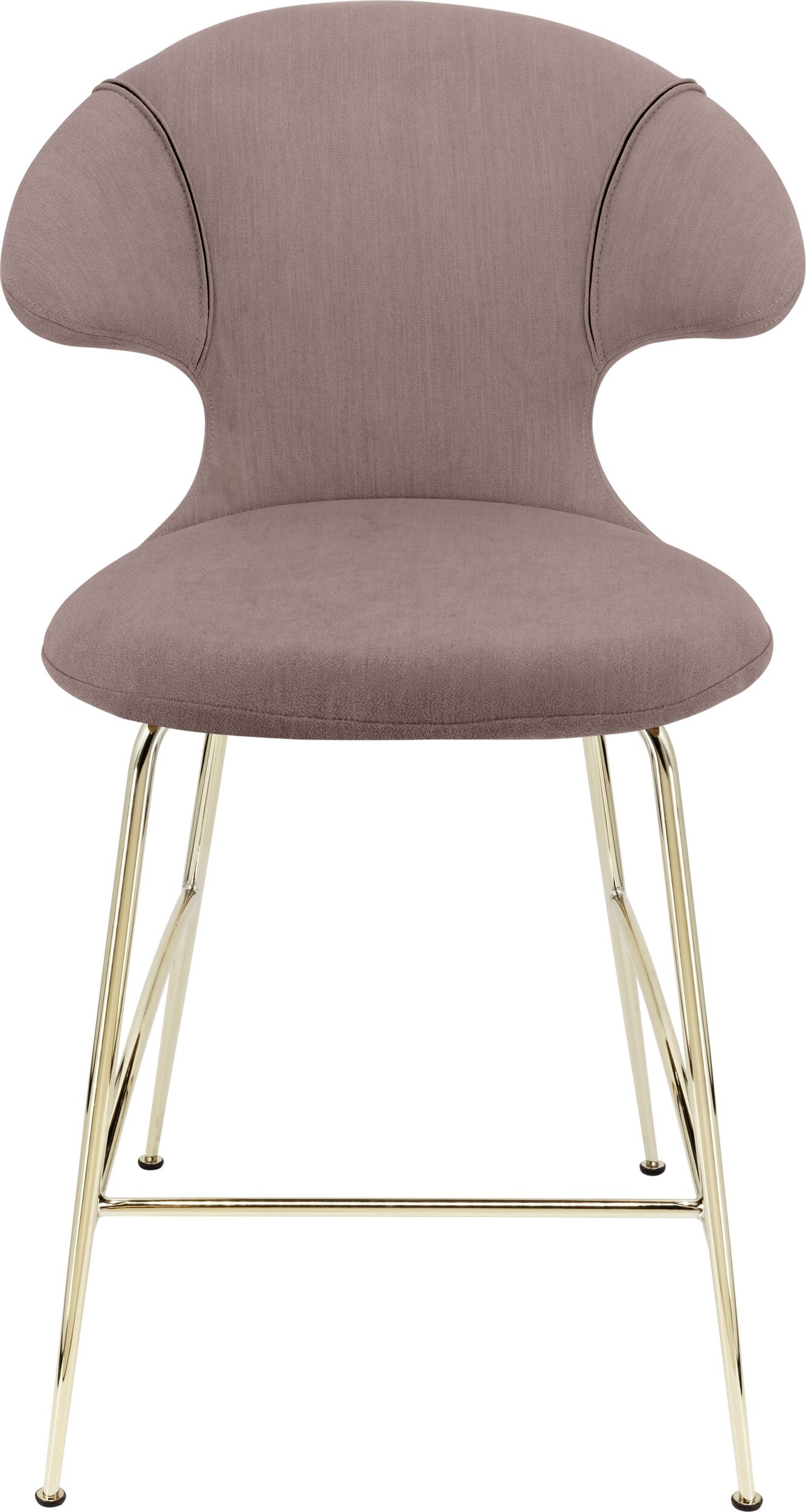 Krzesło Time Flies 102 cm brązowoszare na mosiężnych nogach