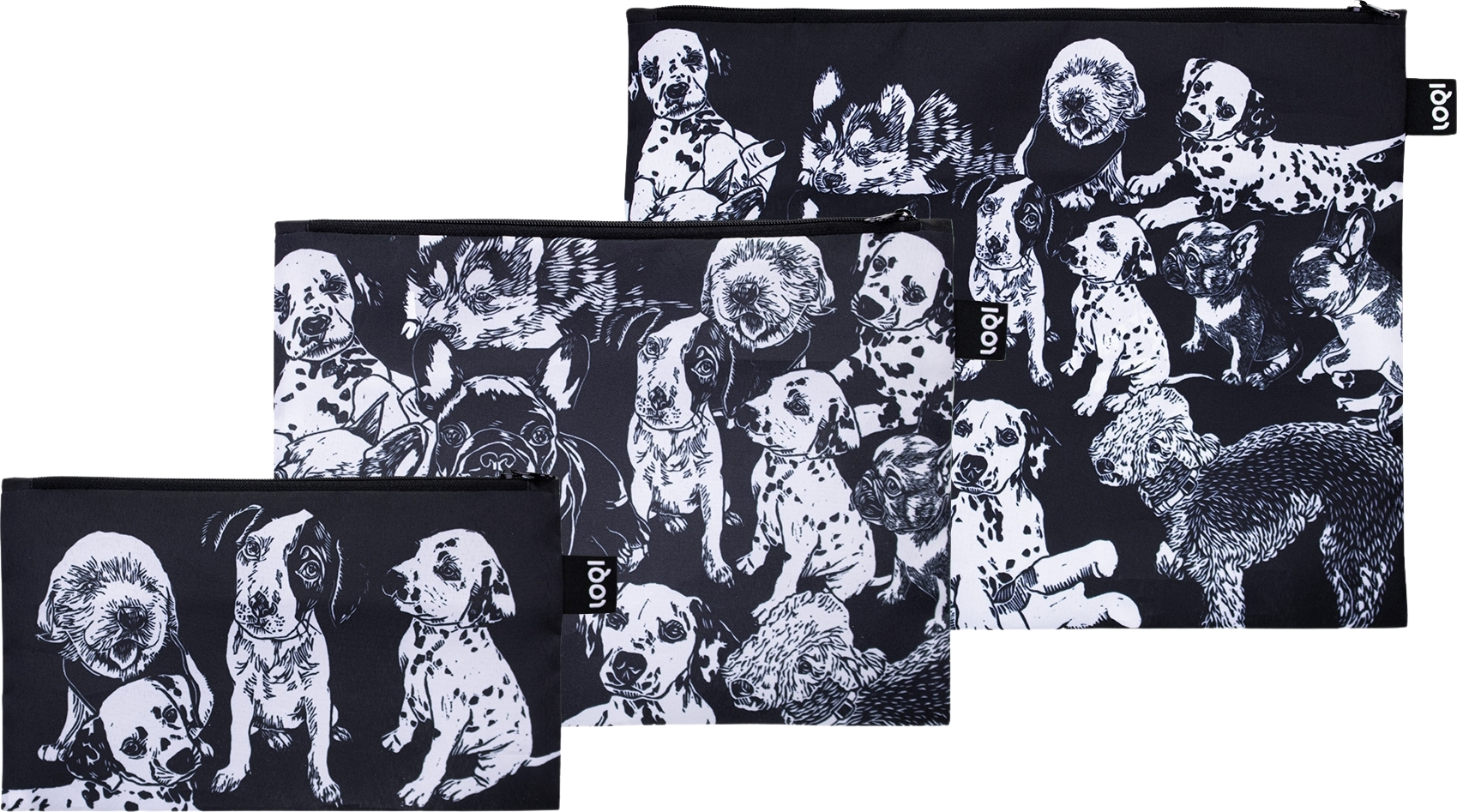 Saszetki LOQI Artist Red Poppy Bee psy z recyklingu 3 szt.