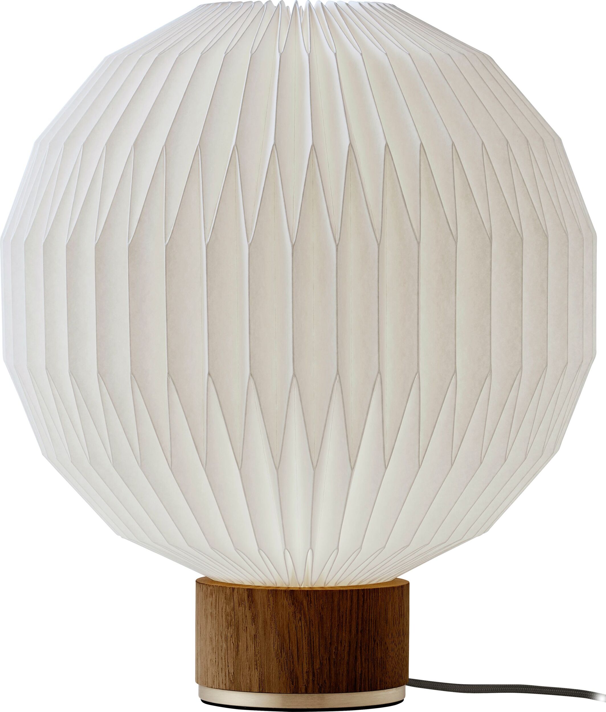 Lampa stołowa Classic 375 M ciemny dąb z papierowym kloszem